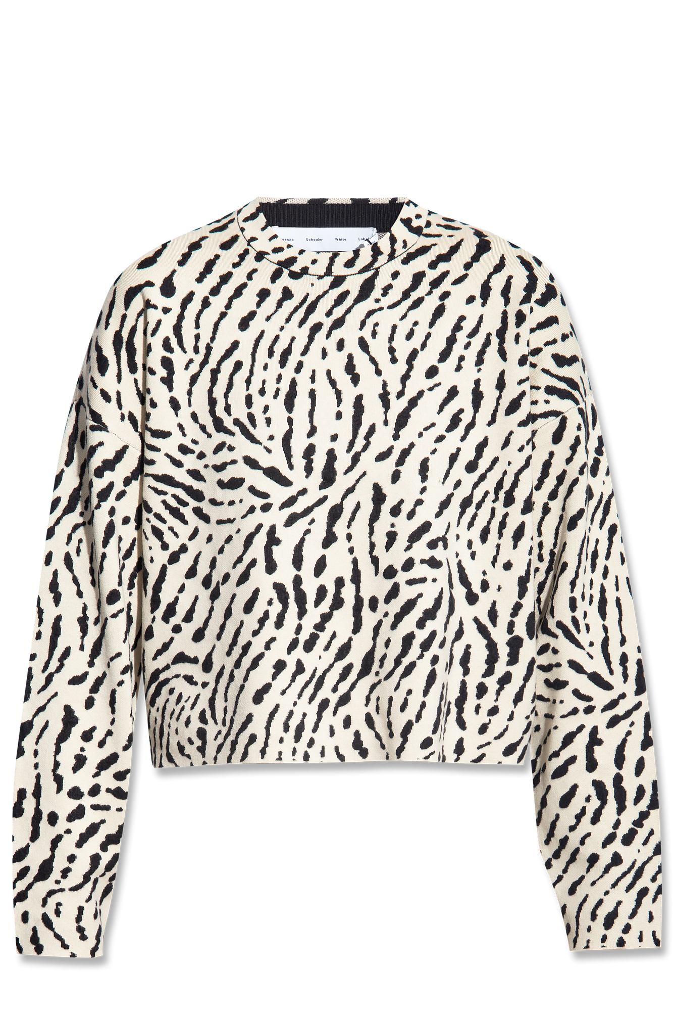 Cream Sweater with animal motif Proenza Schouler White Label